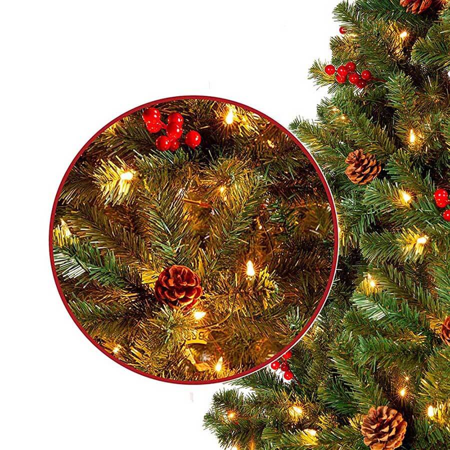 LED artificial tree in several types, warm white-260 LEDs, 180 cm-2